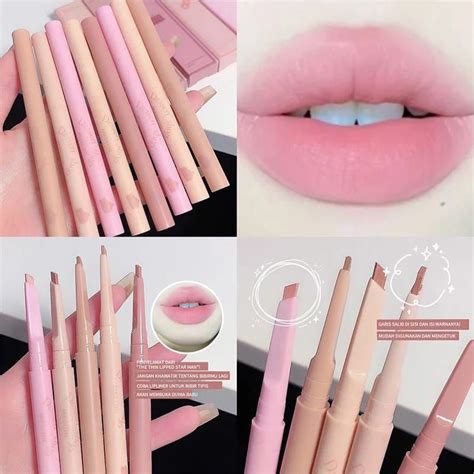Jual MORYMONY MUGELEEN Korean Pencil Lip Liner Matte Nude Color 0 3 Gr Shopee Indonesia