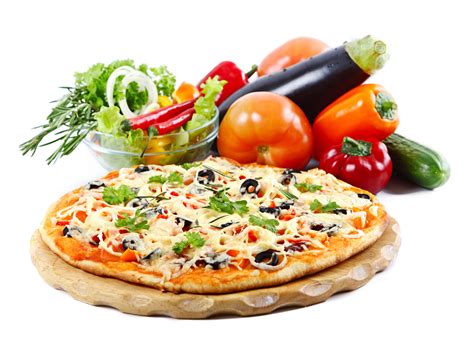 Image Pizza Tomatoes Fast Food Food Vegetables Bell Pepper 1600x1200