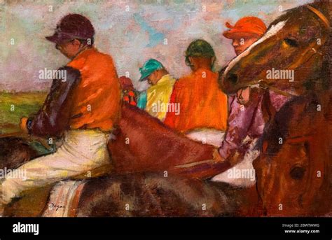 Edgar Degas The Jockeys Painting Circa 1882 Stock Photo Alamy