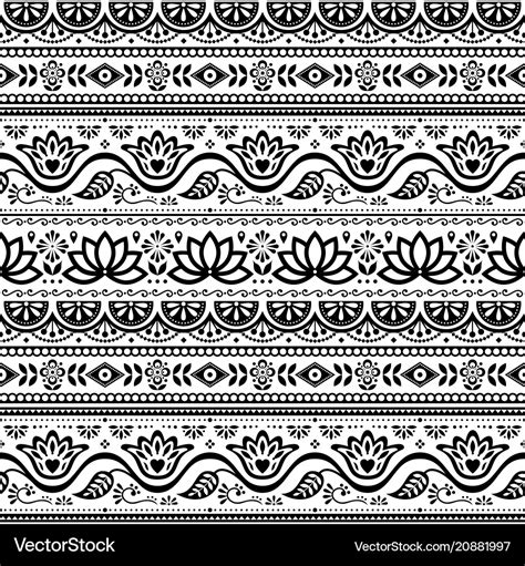 Pakistani truck art seamless pattern Royalty Free Vector