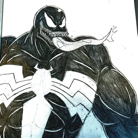 Venom I Drew Earlier This Year Rmarvel