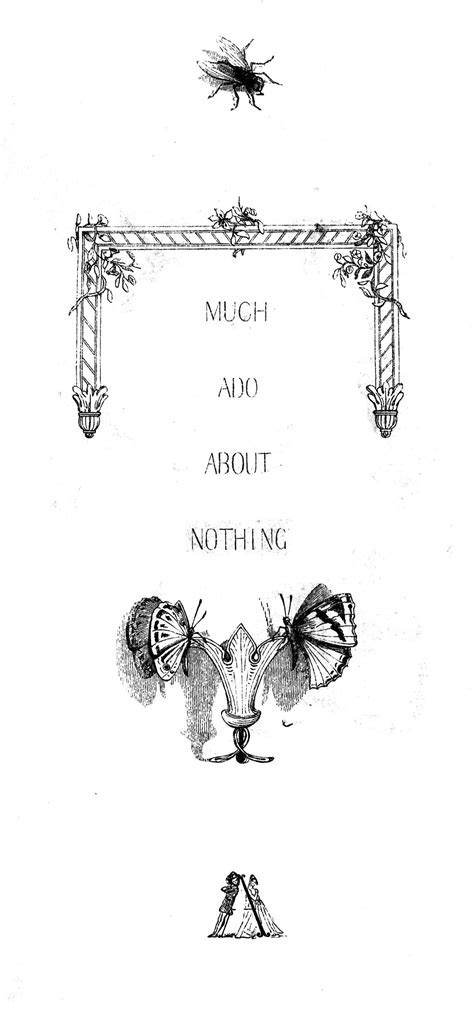 Much Ado About Nothing Title Page Victorian Illustrated Shakespeare