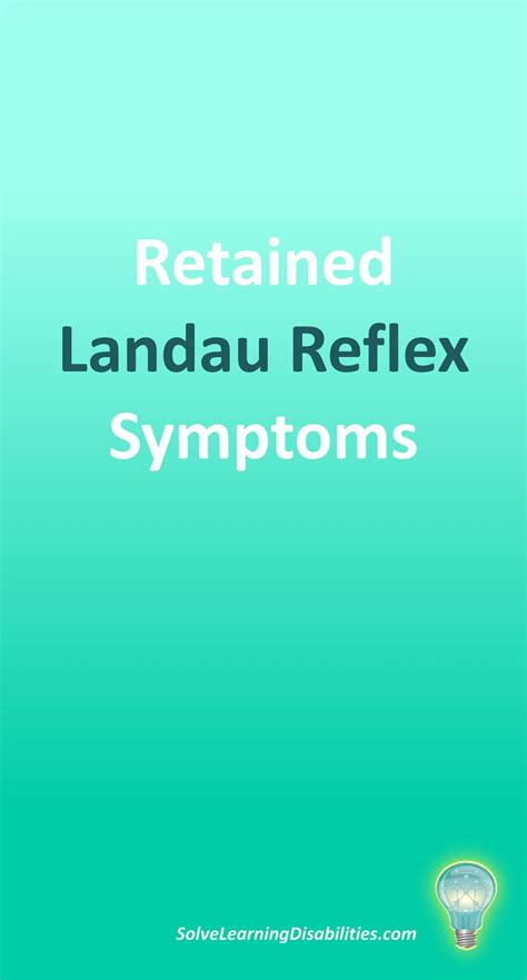 Click to learn more. Landau Reflex, Primitive Reflexes, Learning ...