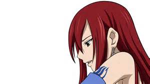 Brown Eyes Erza Scarlet Fairy Tail Long Hair Red Hair Tattoo