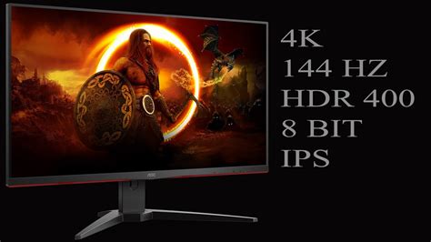 Монитор AOC U28G2XU/BK 144hz VS AOC U27P2 60hz обзор - YouTube