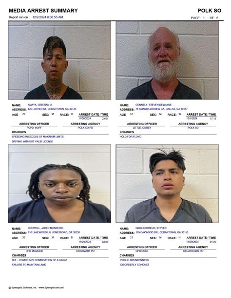 Polk County Jail Report for Monday, Dec. 2 | Police Fire