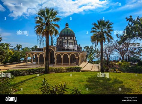 Church Mount Of Beatitudes Stock Photo Alamy
