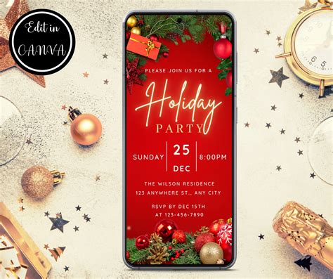 Christmas Party Host Christmas Dinner Holiday Parties Digital Invitations Invitation Paper