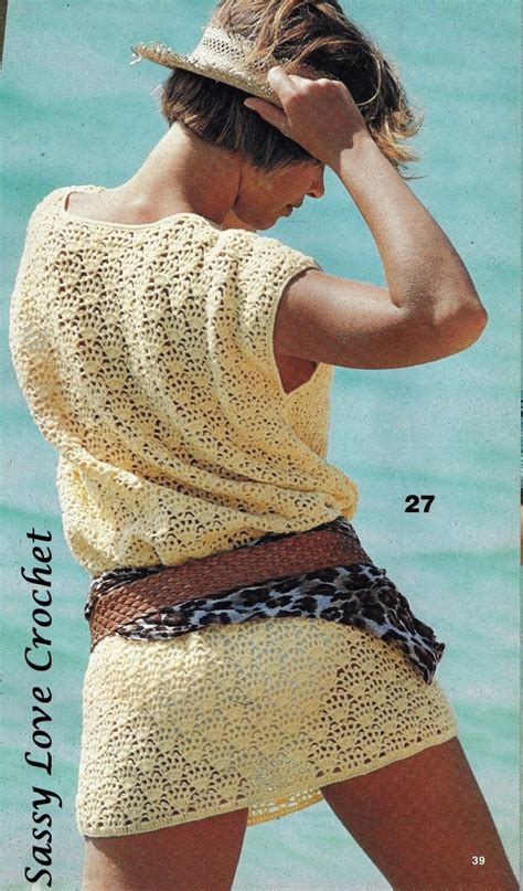 Crochet Beach Top Tunic Pattern Bikini Bathing Suits Cover Up Etsy