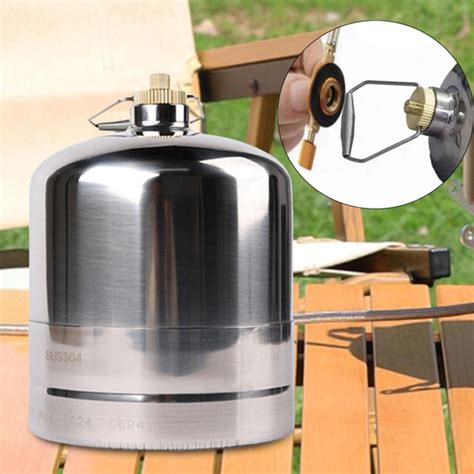 Пустой газовый баллон из нержавеющей стали для кемпинга на открытом ...