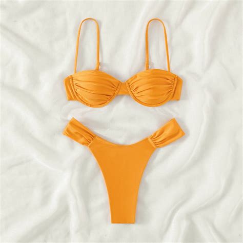 Odeerbi Two Piece Swimsuit For Women New Erogenous Split Bikini