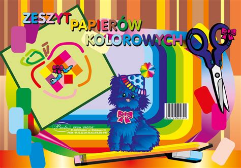 Zeszyt papierów kolorowych A5 Protos wyroby papiernicze biurowe i