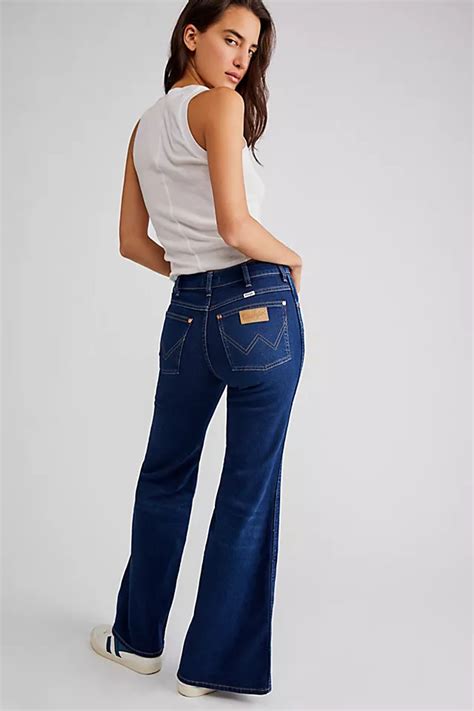 Wrangler Wanderer High Rise Flare Jeans Free People