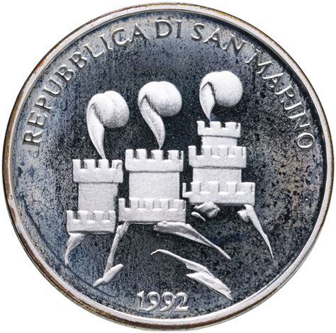 Монета Сан-Марино 500 лир (lire) 1992 XXV летние Олимпийские Игры ...