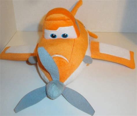 Disney Planes Fire Rescue Dusty 15 Orange Airplane Plush Stuffed Doll