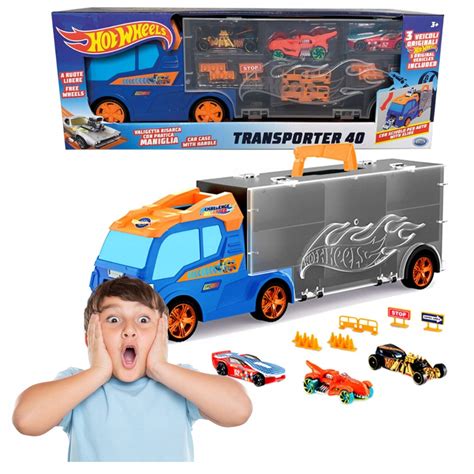 Hot Wheels Ci Ar Wka Transporter Autek Auta Znaki Drogowe Oficjalne