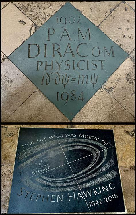 Hawking And Dirac S Graves At Westminster Abbey In London Showcasing