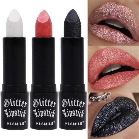 Glitter Lipsticks Diamond Pearlescent Nude Mermaid Lip Tint Matte Non Stick Lasting Shimmer Lip