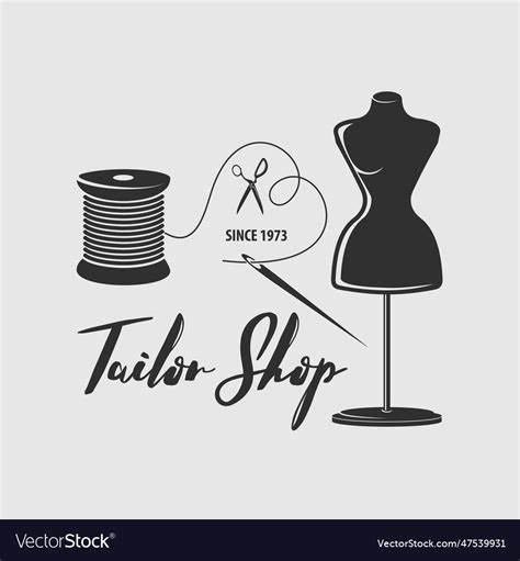 Tailor Shop Poster Banner Template Royalty Free Vector Image