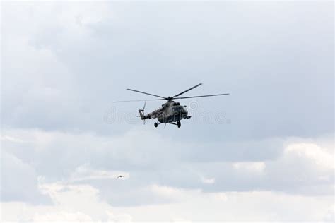 Military Helicopter in the Sky Stock Image - Image of aviation, fire ...