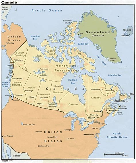 map  canada official map  canada northern america americas