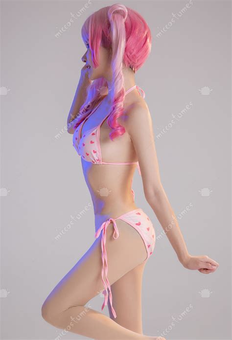 Women Two Piece Swimsuit Pink Heart Bikini Set Top Quality Swimwear For Sale