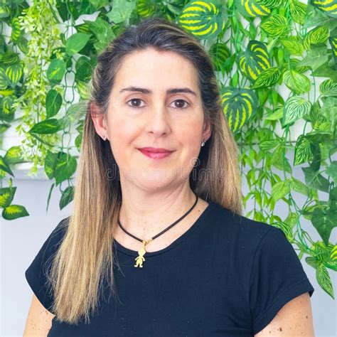 Lady Shows Off Her Long Blonde Hair After A Makeover At The Hair Salon Stock Image Image Of