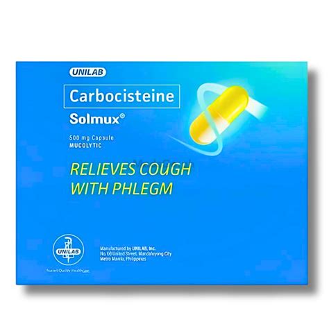 Solmux Carbocisteine 500mg 1 Box X 100 Caps Price In The Philippines