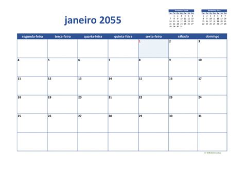 Calendário 2055