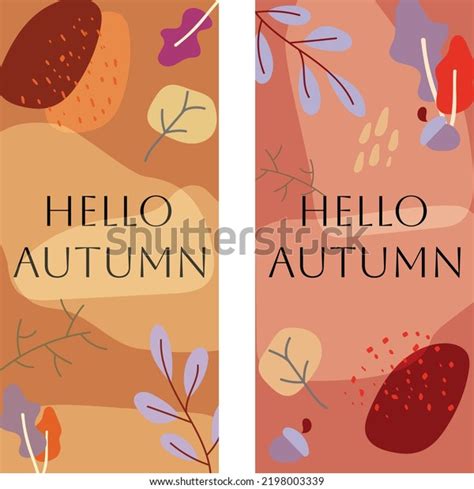 Autumn Vector Wallpaper Background Poster Stock Vector Royalty Free
