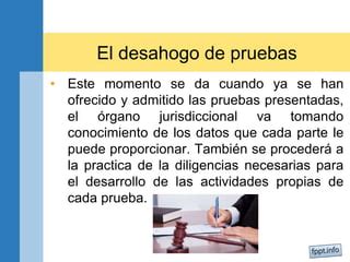 El Desahogo De Pruebas En Laboral PPT