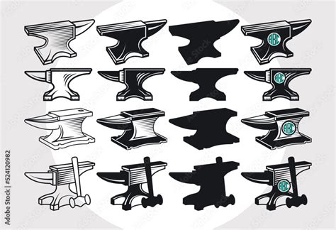 Anvil Svg Cut File Hammer Svg Blacksmith Tools Svg Workshop Svg
