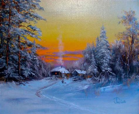 зима в живописи - Самое интересное в блогах | Картины с океаном ...