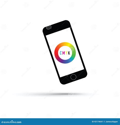 Mobile Phone Colour Selector Stock Illustration - Illustration of ...