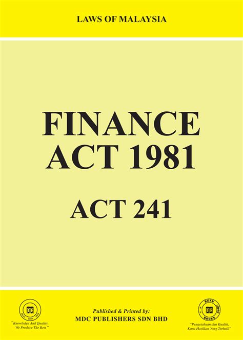 laws  malaysia finance act