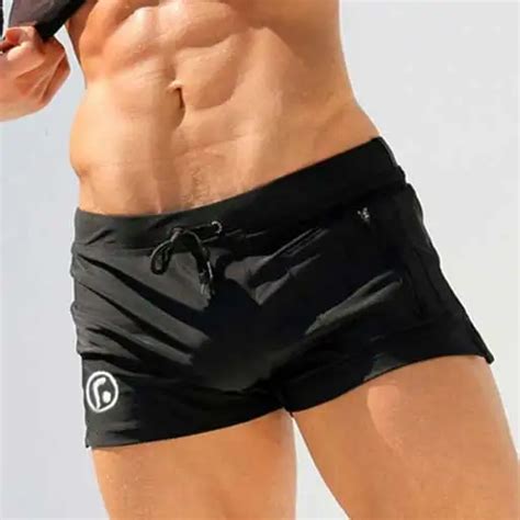 Aqux Brand Sexy Male Swim Briefs Low Rise Mens Nylon Swimwear Brief Bikini Mens Swimming Surf