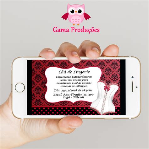 Convite Digital Ch De Lingerie Elo Produtos Especiais