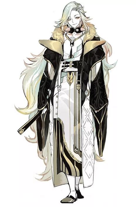 An Anime Character Dressed In Black And White With Long Blonde Hair