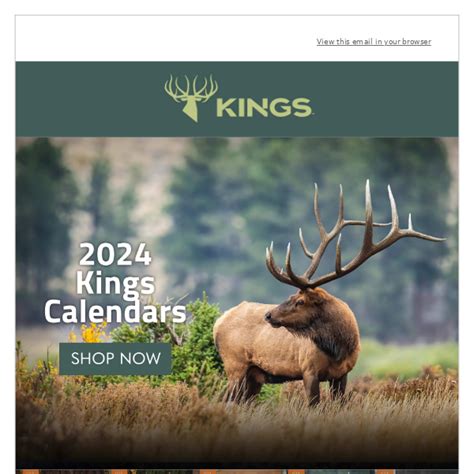 2024 Kings Calendars Available Now - Kings Camo