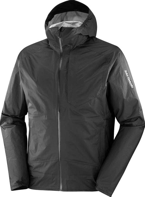 Salomon Bonatti Wp Jacket M Deep Black Trail running jackets : Snowleader