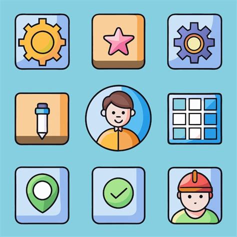 Drawing Icons Set Premium Ai Generated Vector