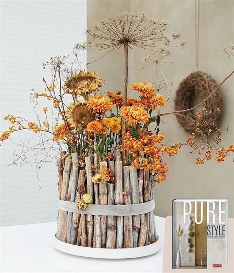 Осенние цветочные композиции и засушенные цветы для декора дома