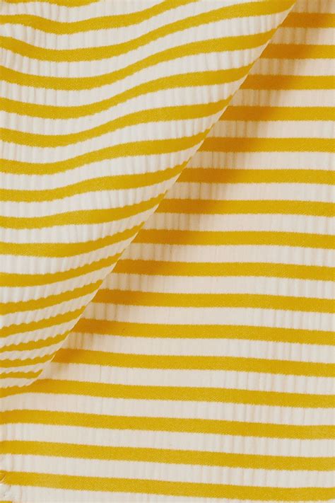 EVARAE Nephele tief sitzendes Bikini Höschen aus Seersucker mit Streifen THE OUTNET