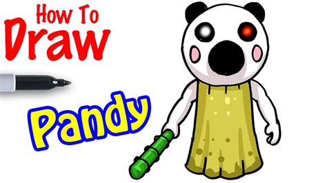 How To Draw Pandy Roblox Piggy Youtube