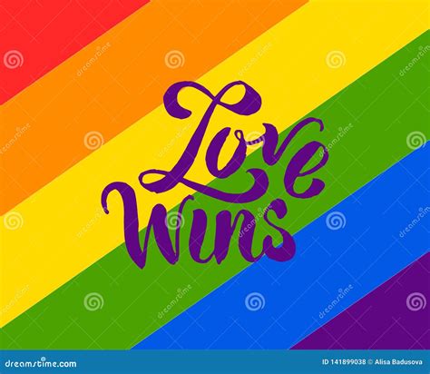 Abstract Doodles Pattern Hand Written Pride Love Peace Lettering With Rainbow Gay Parade