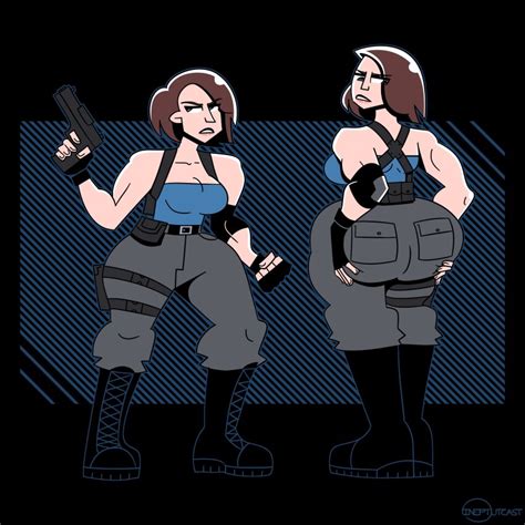 Ineptoutcast Jill Valentine Resident Evil Absurdres Highres Girl Ass Blue Eyes Boots