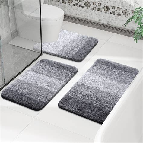 Olanly Luxury Bathroom Rug Set 2 Piece Soft Absorbent Microfiber Bath