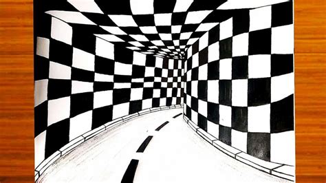 3d Tunnel Drawing3d Drawingoptical Illusion 3d Wall Paintinghow To
