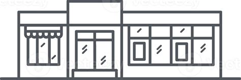 Supermarkets Icon Mall Center Outline Illustration Shop Building
