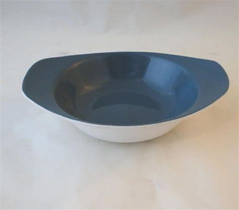 Poole Pottery Blue Moon Lug Handled Soup Bowl Contour Replacing